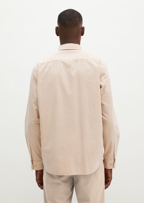 Regular-fit corduroy shirt — Linen Beige