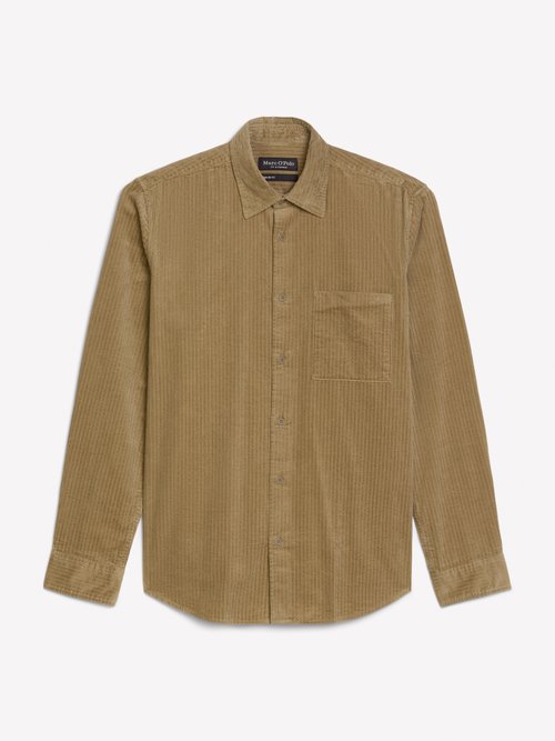 Regular-fit corduroy shirt — Charleston Gray