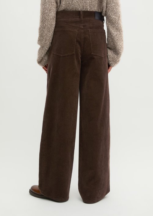 Straight-leg corduroy pants — Burnt Coffee