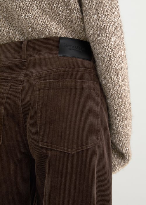 Straight-leg corduroy pants — Burnt Coffee