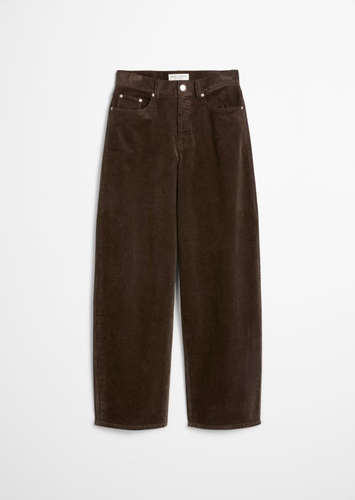 Straight-leg corduroy pants — Burnt Coffee