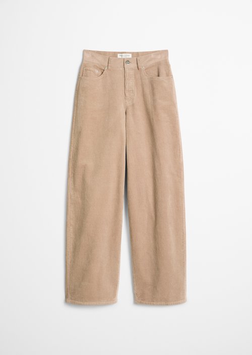 Straight-leg corduroy pants — Earthy Taupe