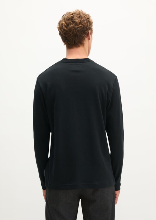 Regular-fit long-sleeve shirt — Black