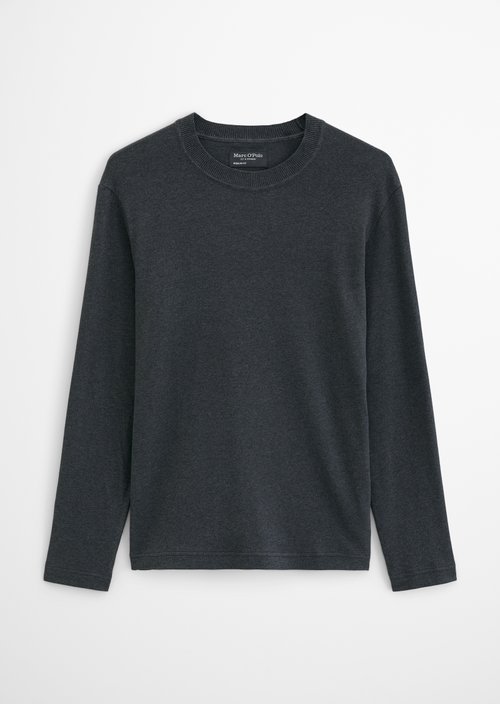 Regular-fit long-sleeve shirt — Dark Grey Melange