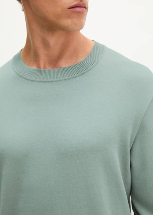 T-shirt met lange mouwen, regular fit Faded Mint in detailaanzicht