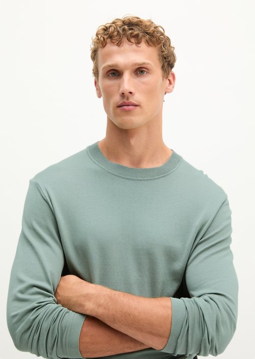 Regular-fit long-sleeve shirt — Faded Mint