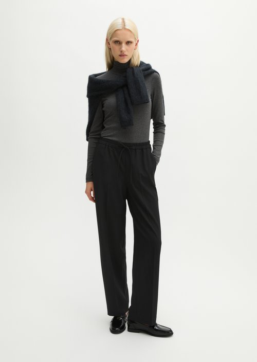 Slim-fit long-sleeve shirt — Coal Grey Melange