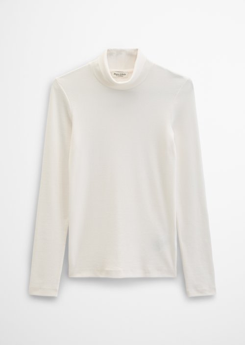 Slim-fit long-sleeve shirt — White Cotton
