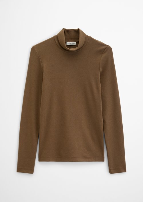 Slim-fit long-sleeve shirt — Dark Walnut