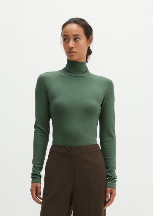 Slim-fit long-sleeve shirt — Smooth Sage