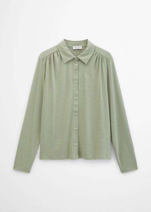 Relaxed-Fit Jersey Blouse — Smooth Sage
