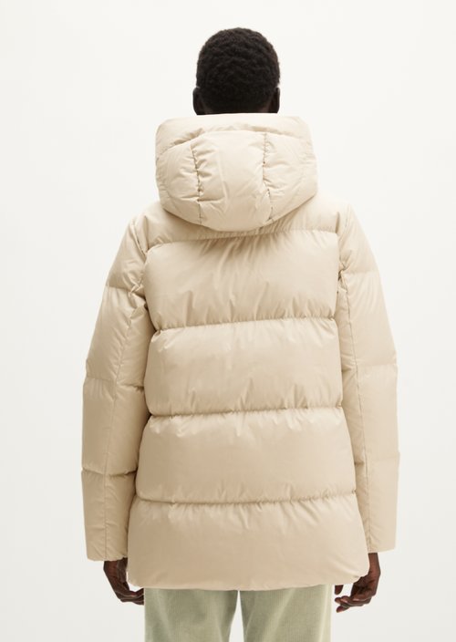 Regular-Fit Quilted Down Jacket with Hood — Smokey Sands