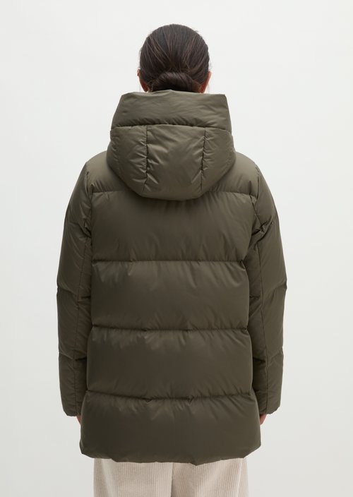 Regular-Fit Quilted Down Jacket with Hood — Dim Shadow