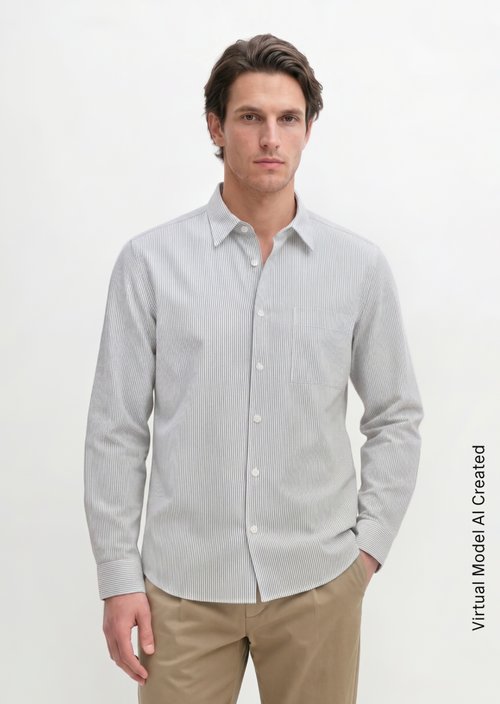 Regular-Fit Oxford Shirt — Medium Blue