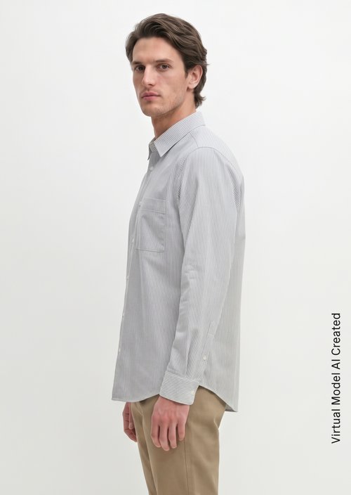 Regular-Fit Oxford Shirt — Medium Blue
