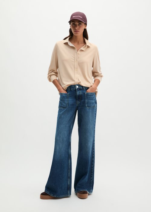 Oversize jersey blouse — Natural
