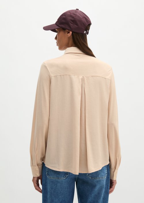 Oversize jersey blouse — Natural