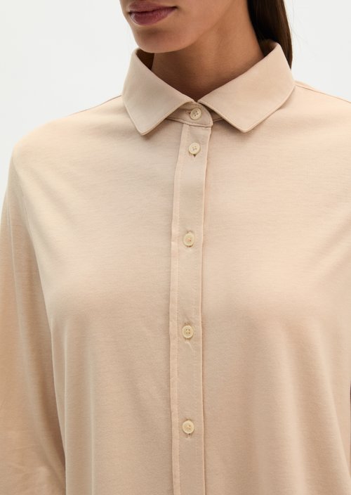 Oversize jersey blouse — Natural
