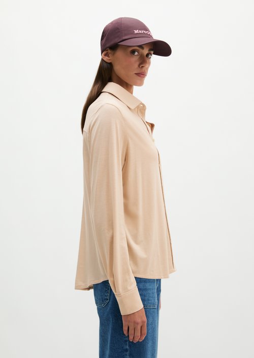 Oversize jersey blouse — Natural