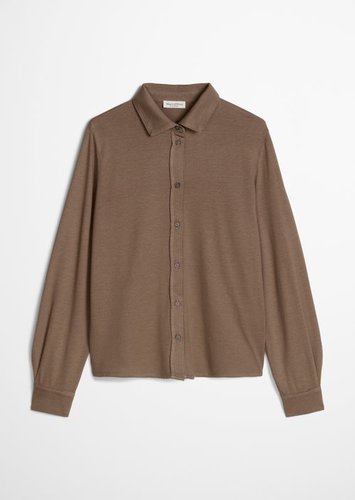 Oversize jersey blouse — Stone Taupe
