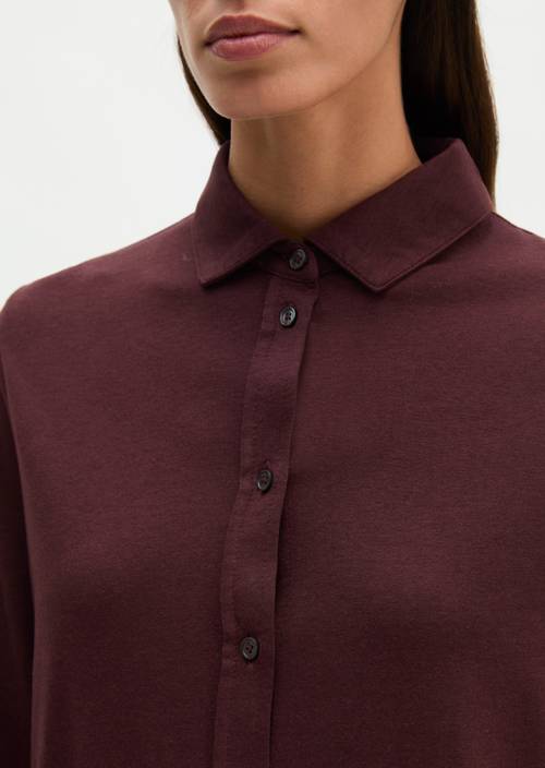 Oversize jersey blouse Black Cherry in detail view
