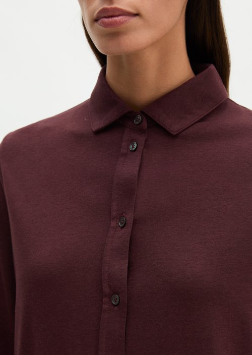 Oversize jersey blouse — Black Cherry