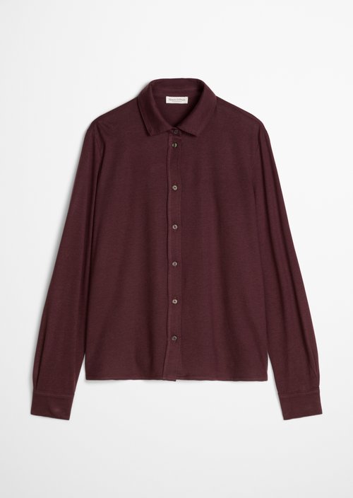 Oversize jersey blouse — Black Cherry