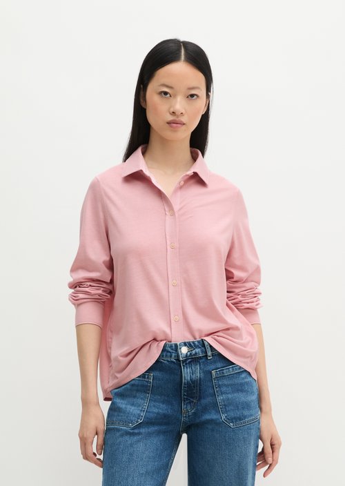 Oversize jersey blouse — Misty Rose