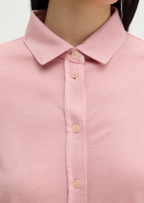 Oversize jersey blouse — Misty Rose