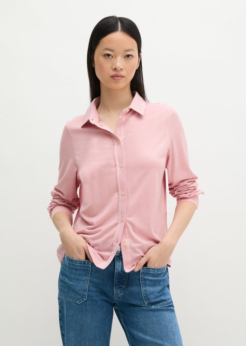 Oversize jersey blouse — Misty Rose