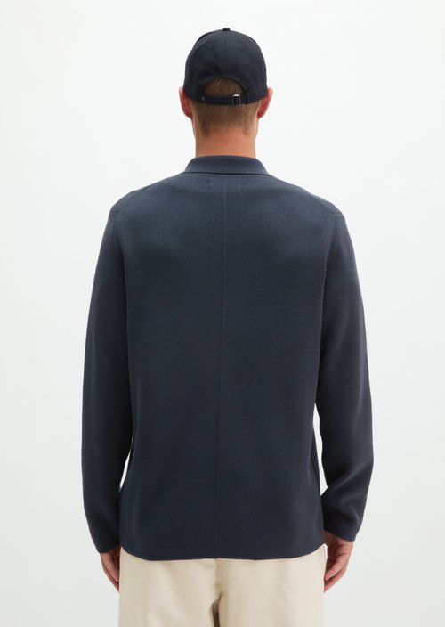 Regular-Fit Knit Blazer — Peppercorn Grey