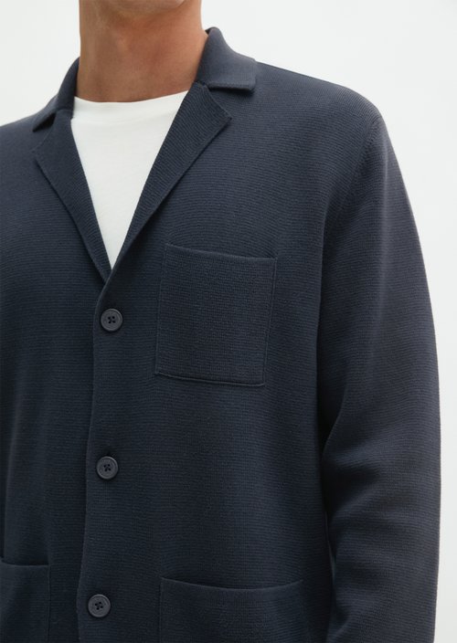 Regular-Fit Knit Blazer — Peppercorn Grey