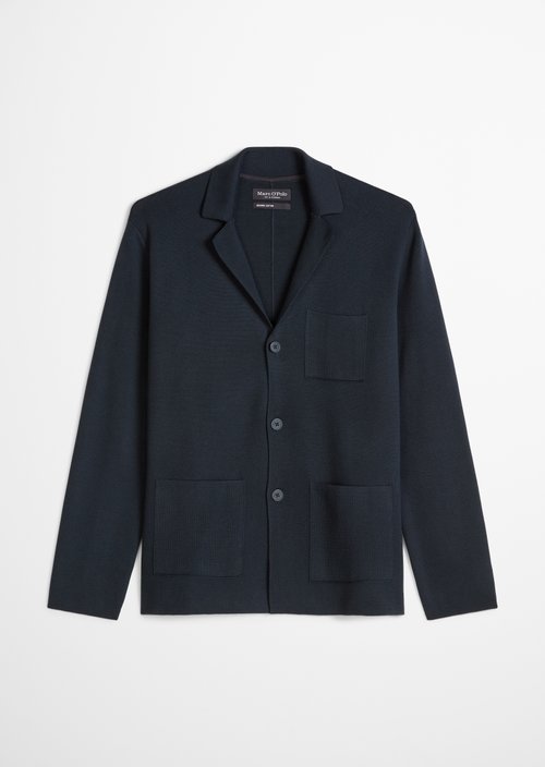 Regular-Fit Knit Blazer — Peppercorn Grey