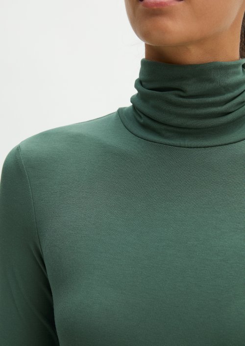 Slim-Fit Long-Sleeve Turtleneck — Quiet Pine