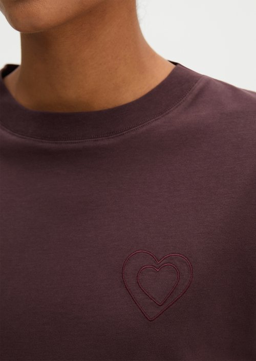Relaxed-fit Logo T-shirt — Black Cherry