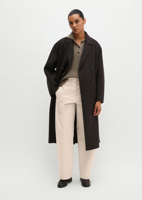 Wool coat relaxed — Black Ink