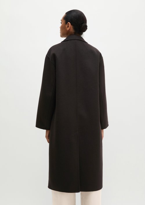 Wool coat relaxed — Black Ink (alternate view)