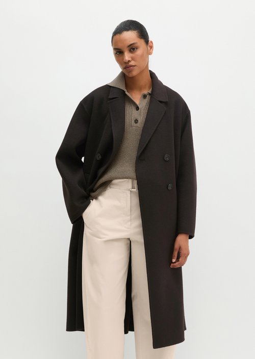 Wool coat relaxed — Black Ink