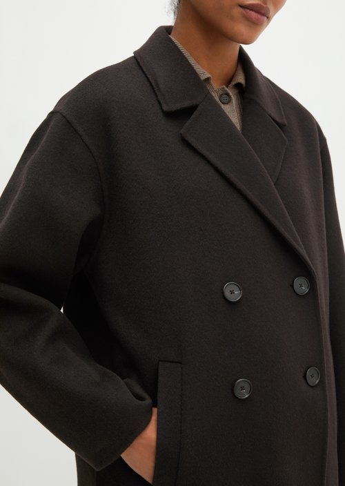 Wool coat relaxed — Black Ink