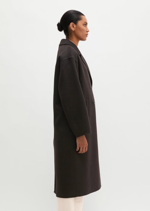 Wool coat relaxed — Black Ink