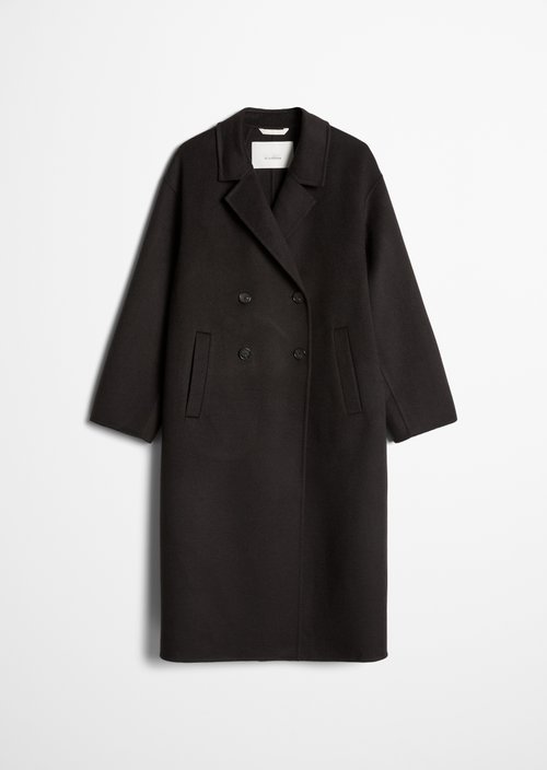 Wool coat relaxed — Black Ink