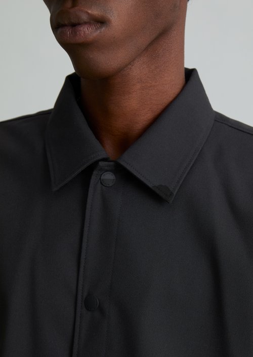 Regular-Fit Overshirt — Black