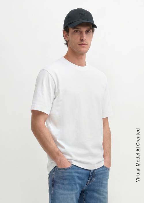 T-shirt relaxed White en vue de face