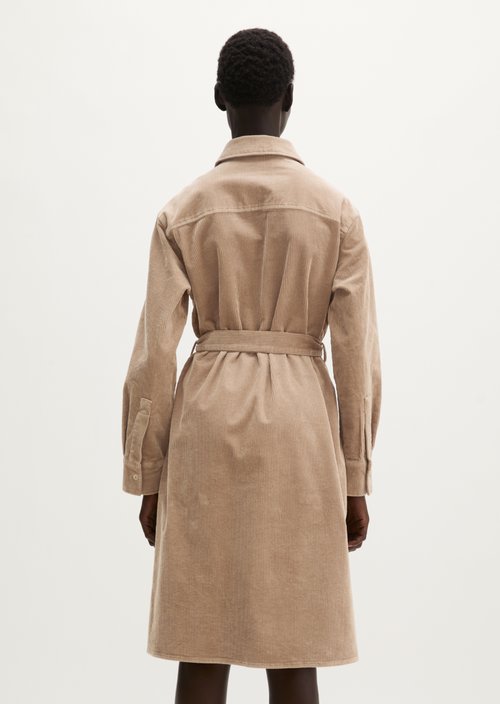 Regular-Fit Corduroy Dress — Earthy Taupe
