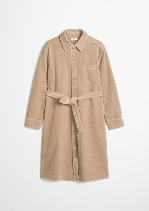 Regular-Fit Corduroy Dress — Earthy Taupe