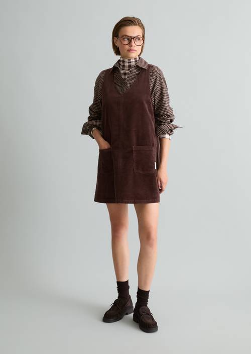 a line corduroy dress Sleeveless A-Line made of stretch cotton - brown | Mini dresses soft corduroy Launchdate:2024-02-05 9 Ways to Wear Size:Size 9-10