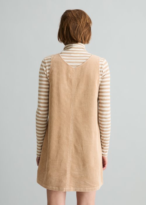 Sleeveless A-Line Corduroy Dress — Sandpaper