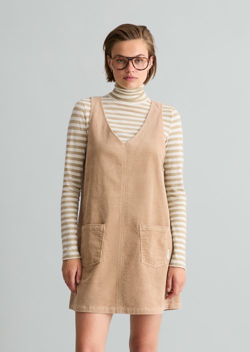 Sleeveless A-Line Corduroy Dress — Sandpaper