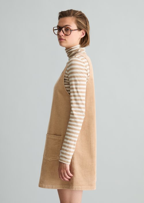 Sleeveless A-Line Corduroy Dress — Sandpaper