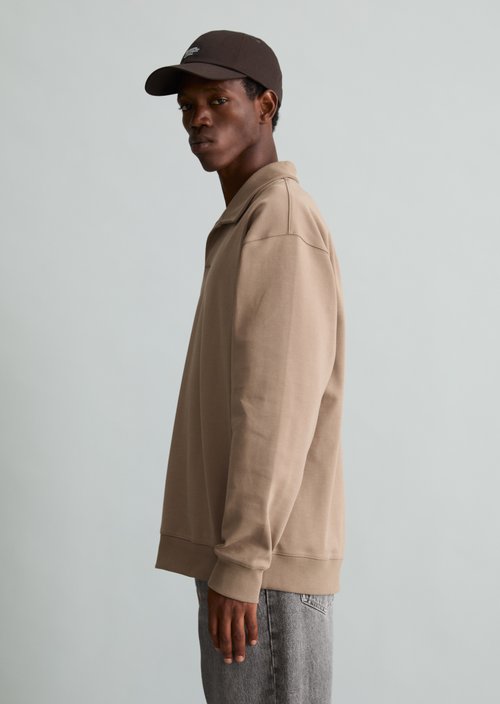 Regular-Fit Polo Sweatshirt — Cold Taupe